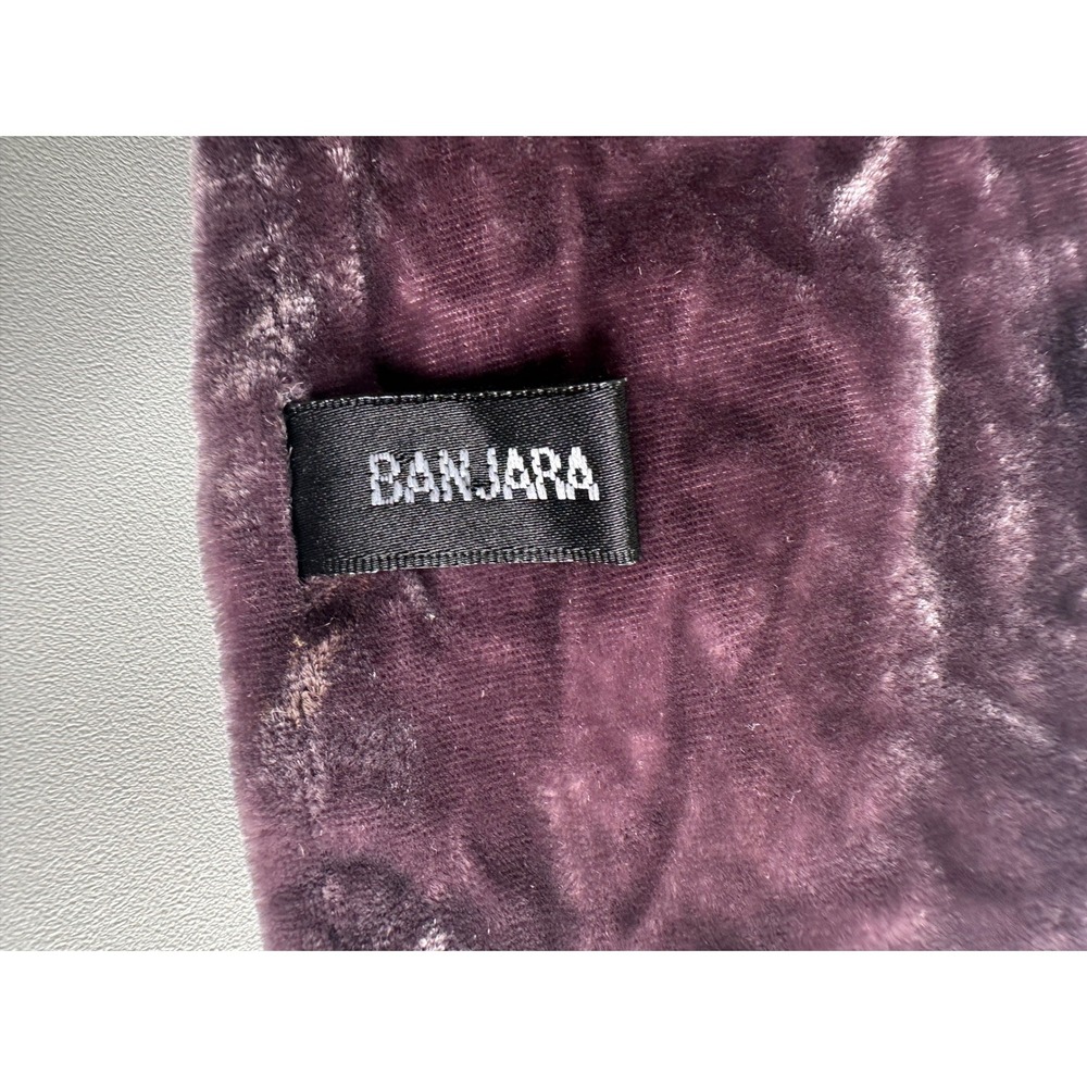 Banjara Purple Crushed Velvet Silk Blend Scarf Mauve Plum 56 Inch Long Luxury - Picture 2 of 6